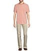 Color:Light Peach - Image 3 - Slim-Fit Performance Stretch Short Sleeve Woven Shirt