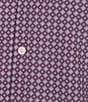 Murano Slim Fit Performance Stretch Square Print Short Sleeve Woven Shirt, Color:Plum Purple - Image 4
