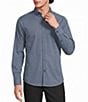 Murano Slim Fit Performance Stretch Star Print Long Sleeve Woven Shirt - Image 1