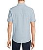 Color:Blue - Image 2 - Slim-Fit Performance Stretch Vine Print Short Sleeve Woven Shirt