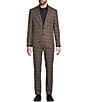 Murano Slim Fit Plaid Suit Separates Jacket, Color:Brown - Image 3