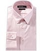Murano Slim-Fit Point Collar Solid Sateen Dress Shirt, Color:Soft Pink - Image 1