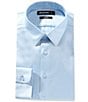 Murano Slim-Fit Point Collar Solid Sateen Dress Shirt, Color:Light Blue - Image 1