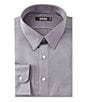 Color:Boulder - Image 1 - Slim-Fit Point Collar Solid Sateen Dress Shirt
