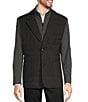 Color:Charcoal - Image 1 - Slim-Fit Quilted Zip Out Suit Separates Blazer