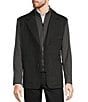 Color:Charcoal - Image 3 - Slim-Fit Quilted Zip Out Suit Separates Blazer
