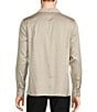 Murano Slim Fit Sateen Solid Long Sleeve Woven Camp Shirt, Color:Beige - Image 2