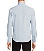 Color:Light Blue - Image 2 - Slim Fit Solid Performance Stretch Long Sleeve Woven Shirt