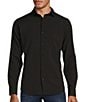 Color:Black - Image 1 - Slim Fit Solid Performance Stretch Long Sleeve Woven Shirt