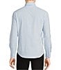 Murano Slim Fit Solid Performance Stretch Long Sleeve Woven Shirt, Color:Light Blue - Image 2