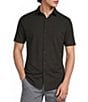 Murano Slim Fit Solid Performance Stretch Short Sleeve Woven Shirt - Image 5