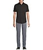Murano Slim Fit Solid Performance Stretch Short Sleeve Woven Shirt - Image 3