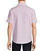 Color:Soft Lilac - Image 2 - Slim Fit Solid Poplin Short Sleeve Woven Shirt