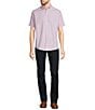 Color:Soft Lilac - Image 3 - Slim Fit Solid Poplin Short Sleeve Woven Shirt