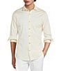 Murano Slim Fit Solid Sateen Long Sleeve Woven Shirt - Image 6