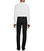 Color:White - Image 2 - Wardrobe Essentials Slim-Fit Textured Long-Sleeve Woven Shirt