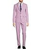 Murano Slim Fit Textured Suit Separates Jacket, Color:Magenta - Image 3