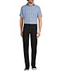 Murano Slim Fit Wave Pattern Performance Stretch Short Sleeve Woven Shirt - Image 3