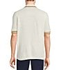 Murano Snit Short Sleeve Textured Coat Front Shirt, Color:Cream - Image 2