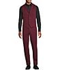 Murano Solid Knit Suit Separates Shawl Vest, Color:Burgundy - Image 3