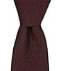 Color:Burgundy - Image 1 - Solid Nonsolid Slim 2 3/4#double; Silk Tie