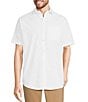 Murano Solid Poplin Short Sleeve Woven Shirt - Image 5