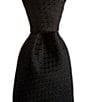Color:Black - Image 1 - Textured 3 1/8#double; Woven Silk Tie