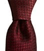Color:Red - Image 1 - Textured 3 1/8#double; Woven Silk Tie