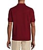 Murano Solid Textured Short Sleeve Knit Polo Sweater, Color:Mulberry - Image 2
