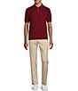 Murano Solid Textured Short Sleeve Knit Polo Sweater, Color:Mulberry - Image 3