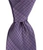 Color:Purple - Image 1 - Solid Textured Slim 2 3/4#double; Silk Tie