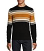 Murano Stripe Textured Long Sleeve Crew Neck Sweater,New Products : American Fashion Style Bags On Sale