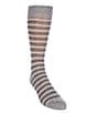Color:Grey - Image 1 - Striped Crew Dress Socks
