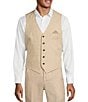 Murano Baird McNutt Suit Separate Linen Vest, Color:Khaki - Image 1
