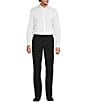 Murano The Holiday Edit Collection Slim Fit Spread Collar Tux Pieced Long Sleeve Woven Shirt, Color:Soft White - Image 3