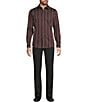 Murano The Murano Show Collection Slim Fit Stripe Long Sleeve Woven Shirt, Color:Black - Image 3