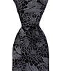Murano Thomas Flower Burst 3 1/8#double; Silk Tie, Color:Grey - Image 1