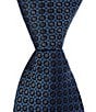 Murano Tony Interlocking Neat Printed 3 1/8#double; Silk Tie, Color:Blue - Image 1