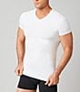 Color:White - Image 3 - V-Neck Slim Fit T-Shirts 3-Pack