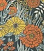 Color:Antique Teal - Image 4 - Verdant Vibes Collection Slim-Fit Multi Floral Print Short Sleeve Woven Shirt