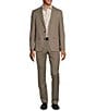 Color:Brown Multi - Image 3 - Wanderin West Collection Evan Extra Slim-Fit Geometric Jacquard Suit Separates Dress Pants