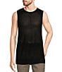 Murano Wanderin West Collection Open Knit Sleeveless Sweater Tank, Color:Black - Image 1