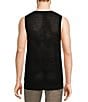 Murano Wanderin West Collection Open Knit Sleeveless Sweater Tank, Color:Black - Image 2