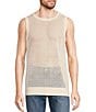 Color:Ecru - Image 1 - Wanderin West Collection Open Knit Sleeveless Sweater Tank