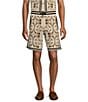 Color:Stone - Image 1 - Wanderin West Collection Pattern Jacquard 9#double; Inseam Shorts