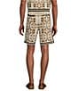 Color:Stone - Image 2 - Wanderin West Collection Pattern Jacquard 9#double; Inseam Shorts