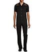 Color:Black - Image 3 - Wanderin West Collection Slim-Fit Embroidered Short-Sleeve Woven Camp Shirt