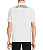 Color:White - Image 2 - Wanderin West Collection Slim-Fit Embroidered Short-Sleeve Woven Camp Shirt
