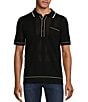 Color:Black - Image 1 - Wanderin West Collection Tipped Short Sleeve Polo Shirt
