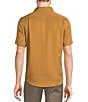 Color:Copper Brown - Image 2 - Wanderin West Slim Fit Short Sleeve Woven Camp Shirt